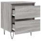 vidaXL Κομοδίνο Γκρι Sonoma 40 x 35 x 50 εκ. από Επεξεργασμένο Ξύλο