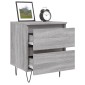 vidaXL Κομοδίνα 2 τεμ. Γκρι Sonoma 40x35x50 εκ. από Επεξεργασμένο Ξύλο