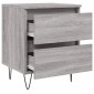 vidaXL Κομοδίνα 2 τεμ. Γκρι Sonoma 40x35x50 εκ. από Επεξεργασμένο Ξύλο
