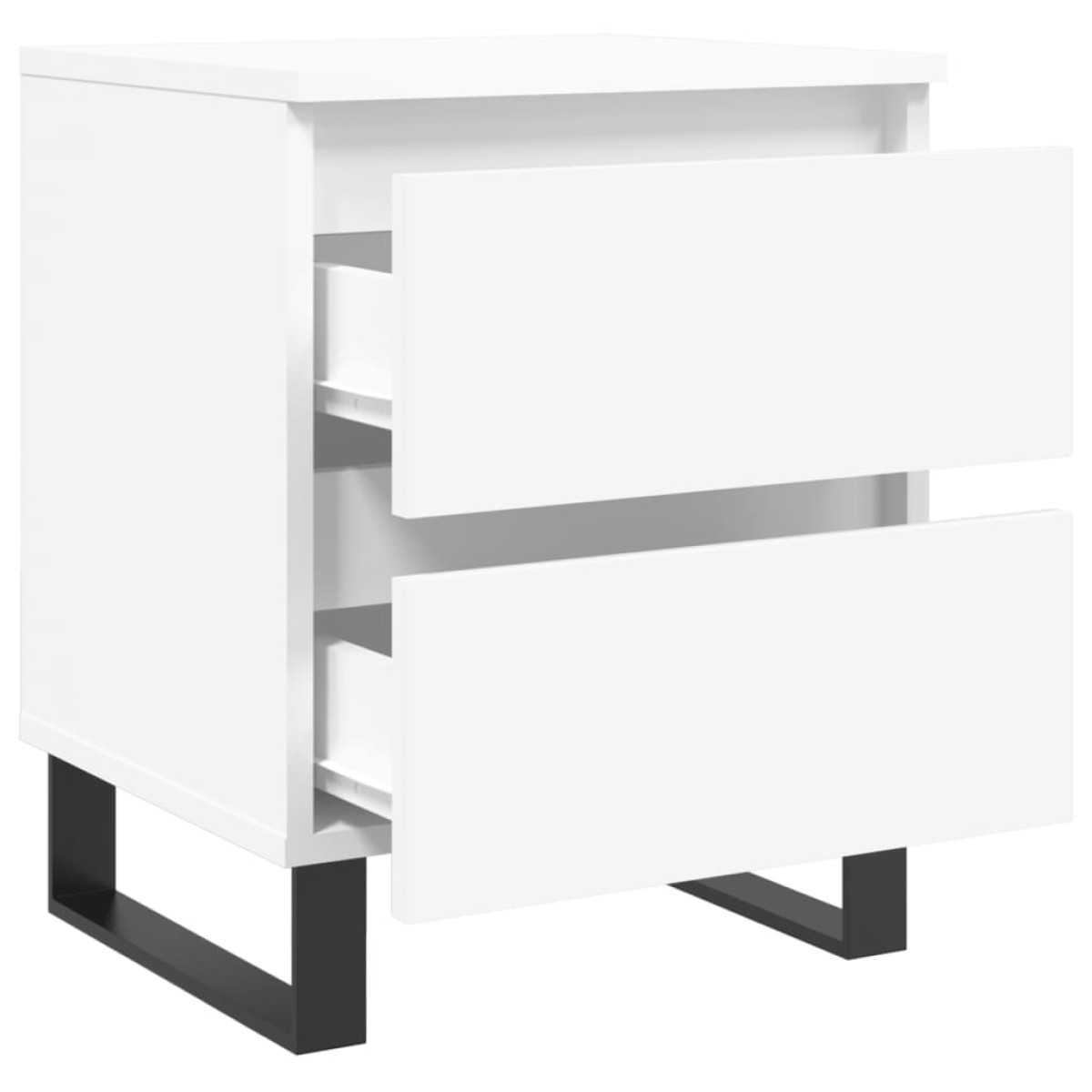 vidaXL Κομοδίνα Λευκά 2 τεμ. 40 x 35 x 50 εκ. από Επεξεργασμένο Ξύλο