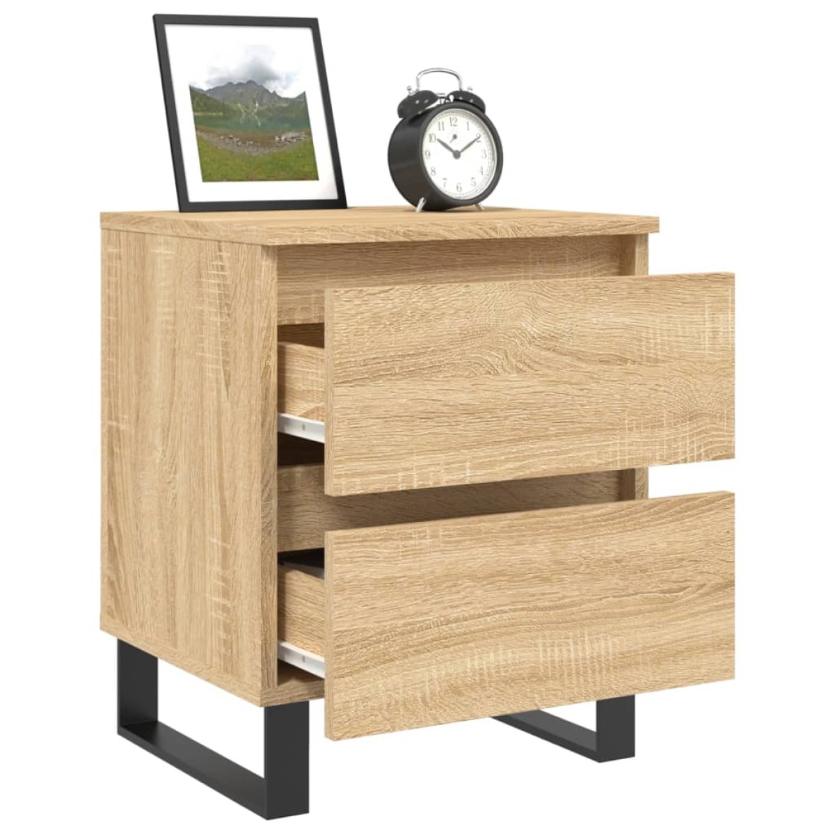 vidaXL Κομοδίνο Sonoma Δρυς 40 x 35 x 50 εκ. από Επεξεργ. Ξύλο