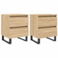 vidaXL Κομοδίνα 2 τεμ. Sonoma Δρυς 40 x 35 x 50 εκ. από Επεξεργ. Ξύλο