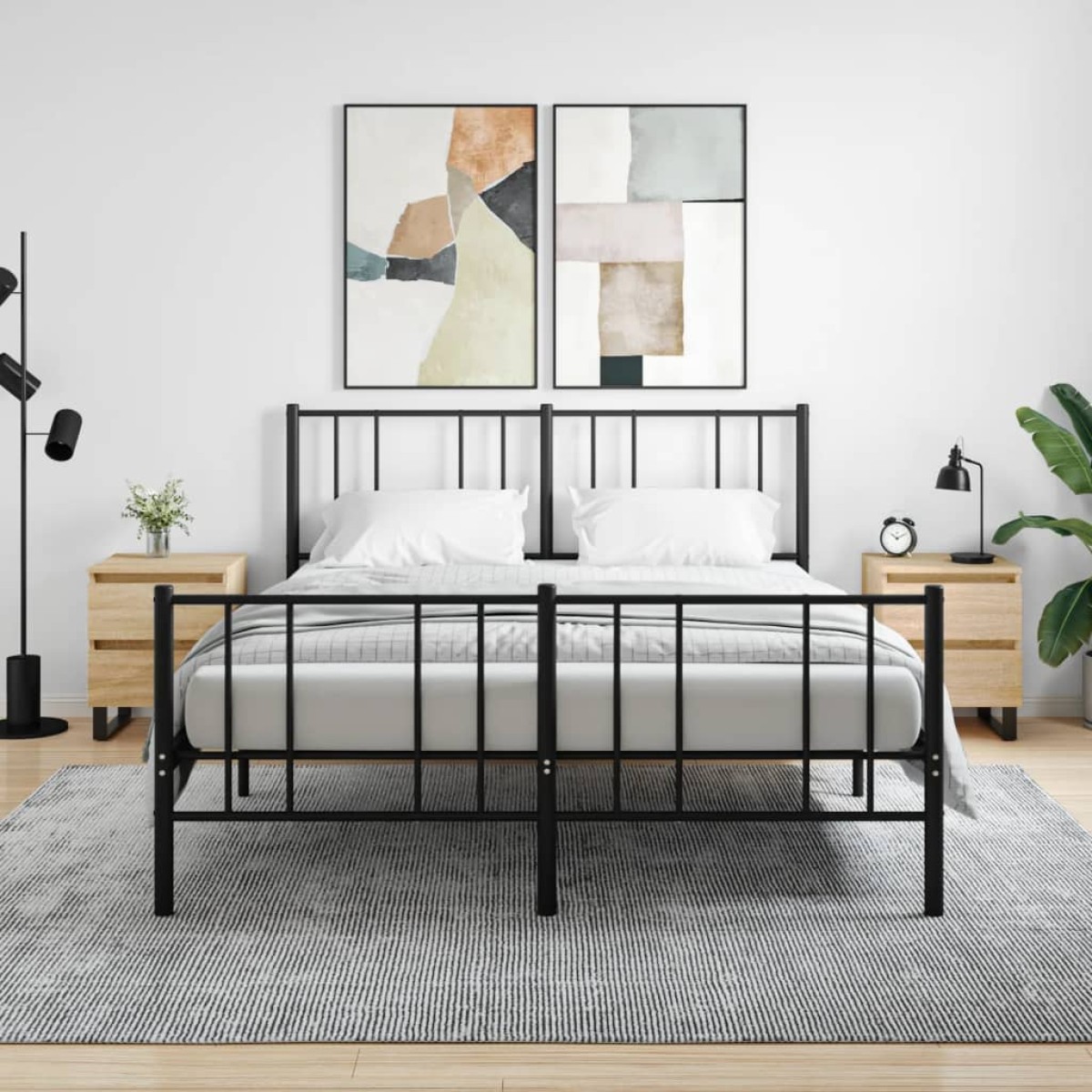 vidaXL Κομοδίνα 2 τεμ. Sonoma Δρυς 40 x 35 x 50 εκ. από Επεξεργ. Ξύλο