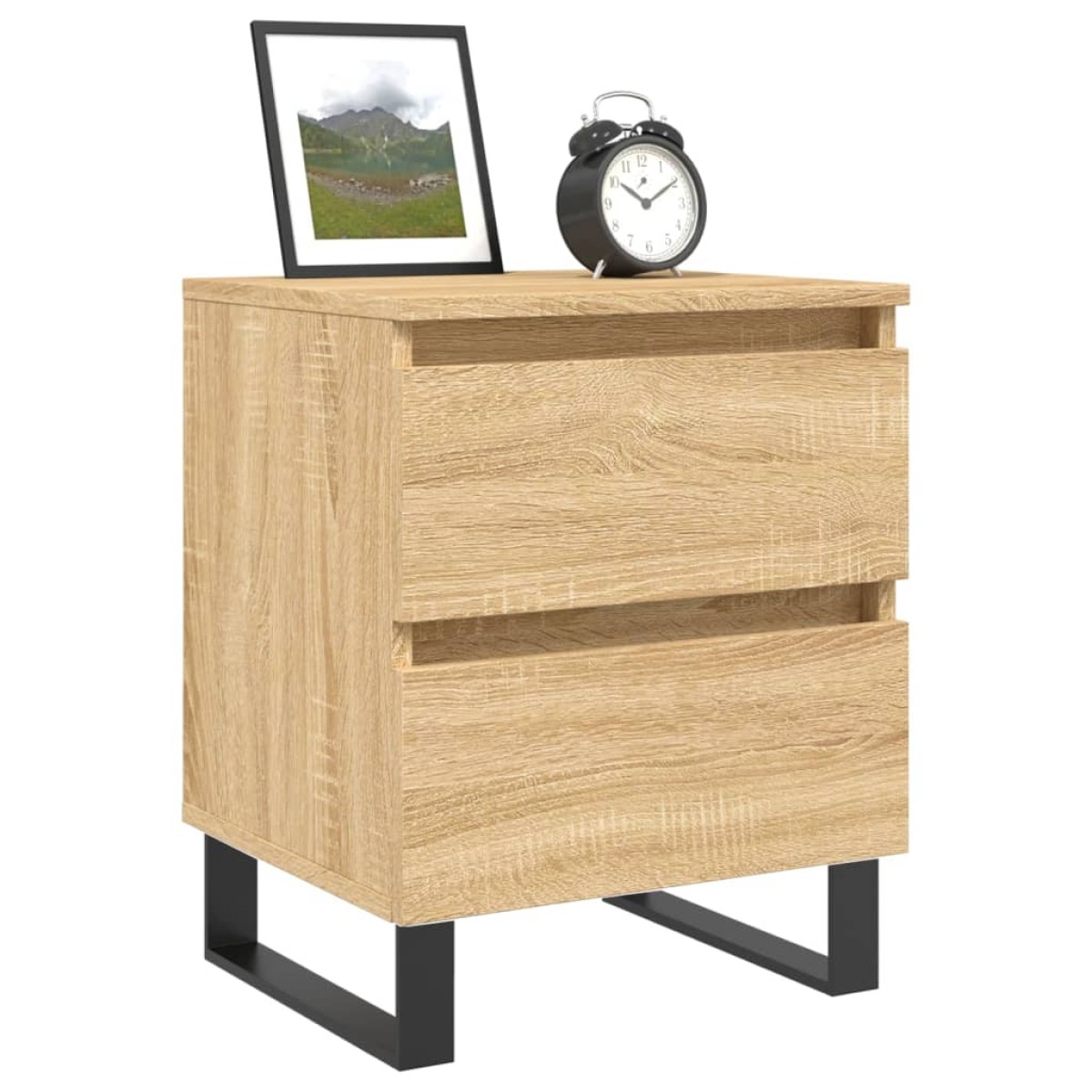 vidaXL Κομοδίνα 2 τεμ. Sonoma Δρυς 40 x 35 x 50 εκ. από Επεξεργ. Ξύλο