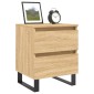 vidaXL Κομοδίνα 2 τεμ. Sonoma Δρυς 40 x 35 x 50 εκ. από Επεξεργ. Ξύλο