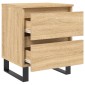 vidaXL Κομοδίνα 2 τεμ. Sonoma Δρυς 40 x 35 x 50 εκ. από Επεξεργ. Ξύλο