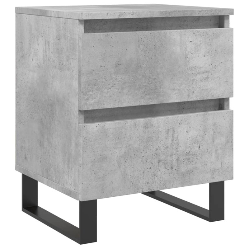vidaXL Κομοδίνο Γκρι Σκυροδέματος 40 x 35 x 50 εκ. από Επεξεργ. Ξύλο