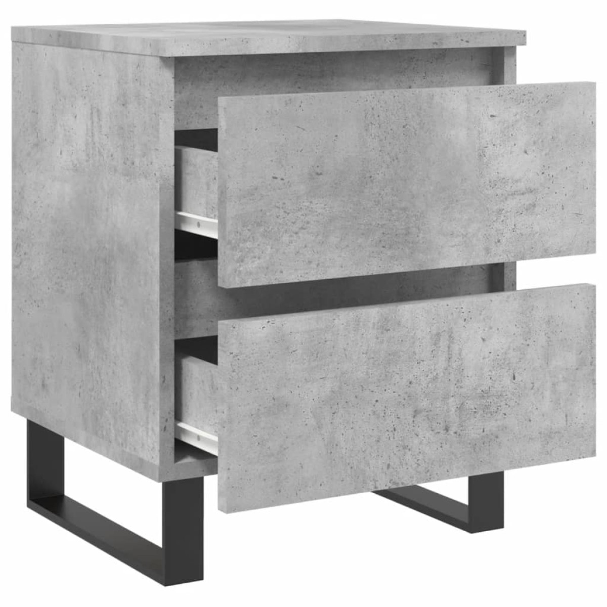 vidaXL Κομοδίνα 2 τεμ. Γκρι Σκυροδέματος 40x35x50 εκ. Επεξεργ. Ξύλο