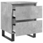 vidaXL Κομοδίνα 2 τεμ. Γκρι Σκυροδέματος 40x35x50 εκ. Επεξεργ. Ξύλο