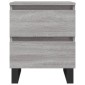 vidaXL Κομοδίνο Γκρι Sonoma 40 x 35 x 50 εκ. από Επεξεργασμένο Ξύλο