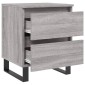 vidaXL Κομοδίνο Γκρι Sonoma 40 x 35 x 50 εκ. από Επεξεργασμένο Ξύλο