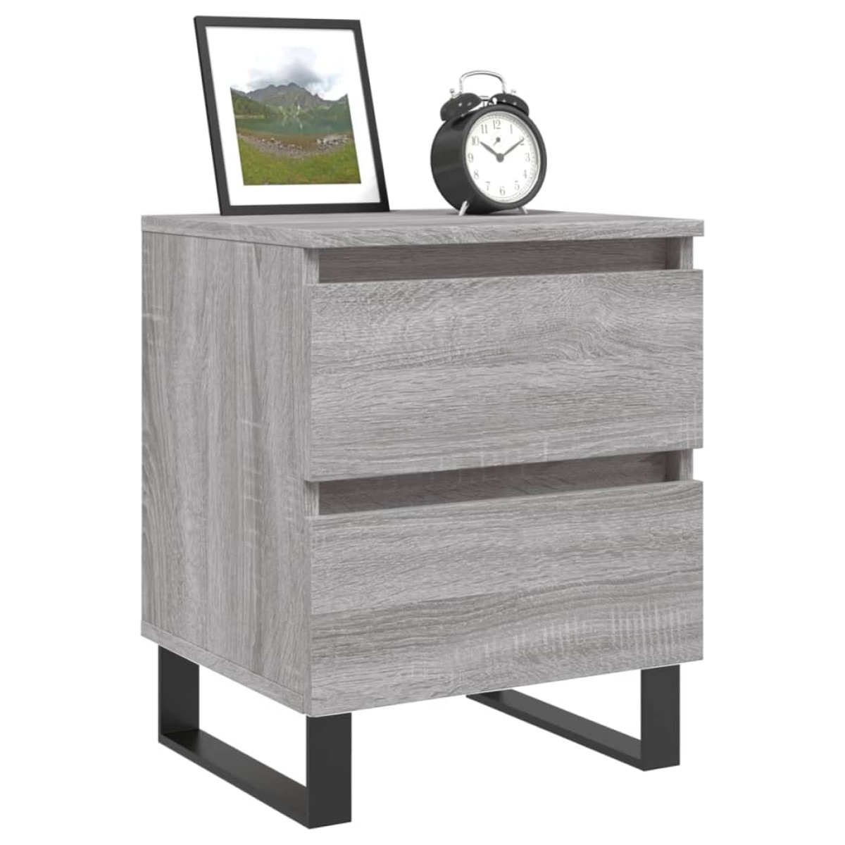 vidaXL Κομοδίνα 2 τεμ. Γκρι Sonoma 40 x 35 x 50 εκ. από Επεξεργ. Ξύλο
