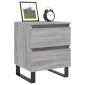 vidaXL Κομοδίνα 2 τεμ. Γκρι Sonoma 40 x 35 x 50 εκ. από Επεξεργ. Ξύλο