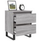 vidaXL Κομοδίνα 2 τεμ. Γκρι Sonoma 40 x 35 x 50 εκ. από Επεξεργ. Ξύλο