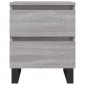 vidaXL Κομοδίνα 2 τεμ. Γκρι Sonoma 40 x 35 x 50 εκ. από Επεξεργ. Ξύλο
