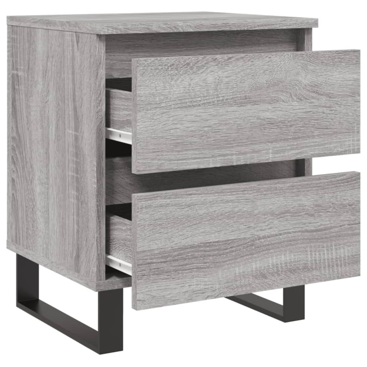 vidaXL Κομοδίνα 2 τεμ. Γκρι Sonoma 40 x 35 x 50 εκ. από Επεξεργ. Ξύλο