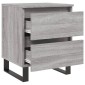 vidaXL Κομοδίνα 2 τεμ. Γκρι Sonoma 40 x 35 x 50 εκ. από Επεξεργ. Ξύλο