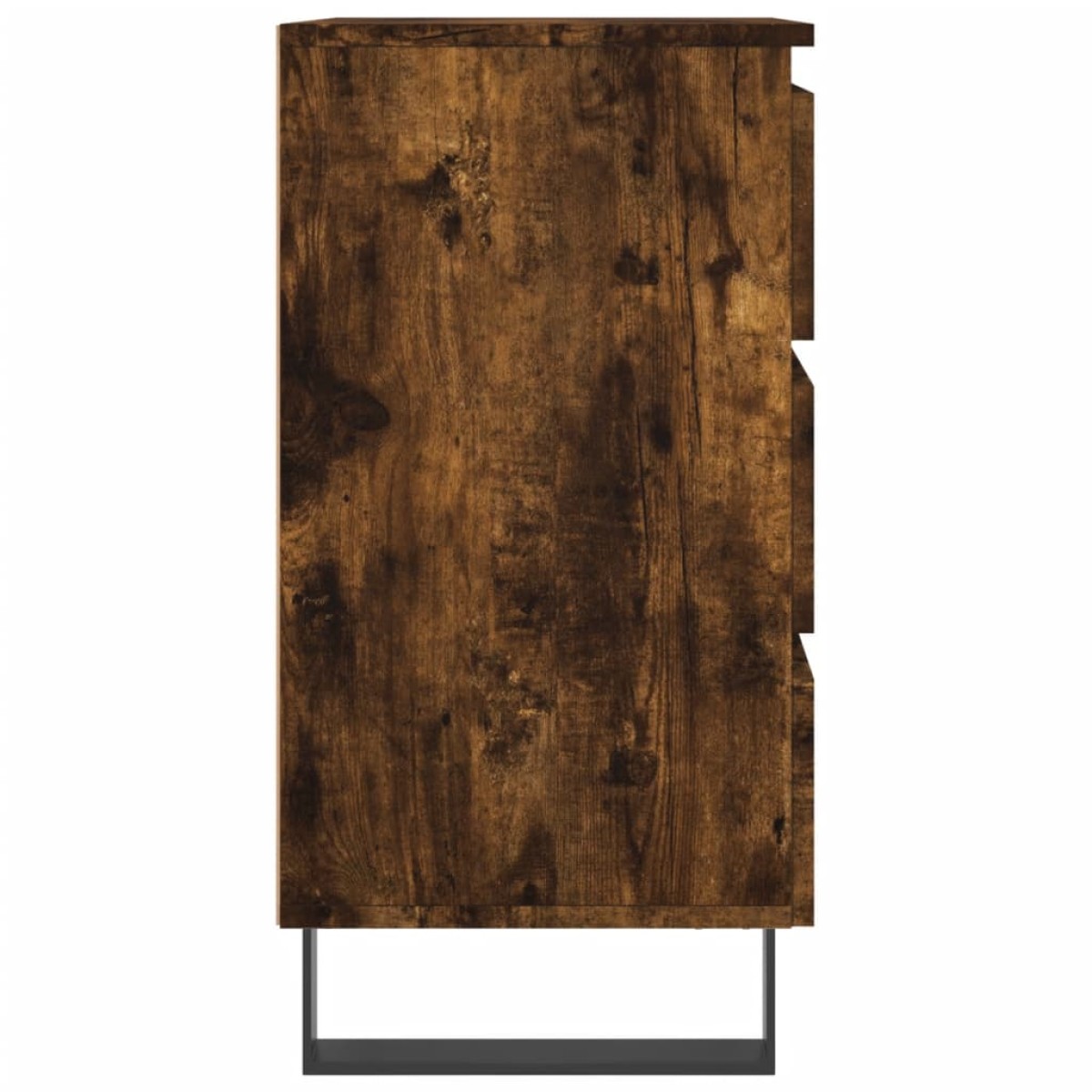 vidaXL Κομοδίνα 2 τεμ. Καπνιστή Δρυς 40 x 35 x 69 εκ. Επεξεργ. Ξύλο