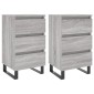 vidaXL Κομοδίνα 2 τεμ. Γκρι Sonoma 40x35x69 εκ. από Επεξεργασμένο Ξύλο