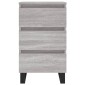 vidaXL Κομοδίνα 2 τεμ. Γκρι Sonoma 40x35x69 εκ. από Επεξεργασμένο Ξύλο