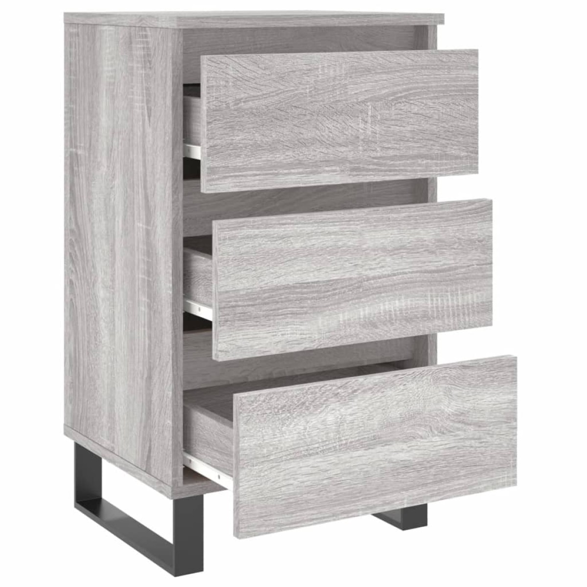 vidaXL Κομοδίνα 2 τεμ. Γκρι Sonoma 40x35x69 εκ. από Επεξεργασμένο Ξύλο