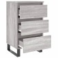 vidaXL Κομοδίνα 2 τεμ. Γκρι Sonoma 40x35x69 εκ. από Επεξεργασμένο Ξύλο