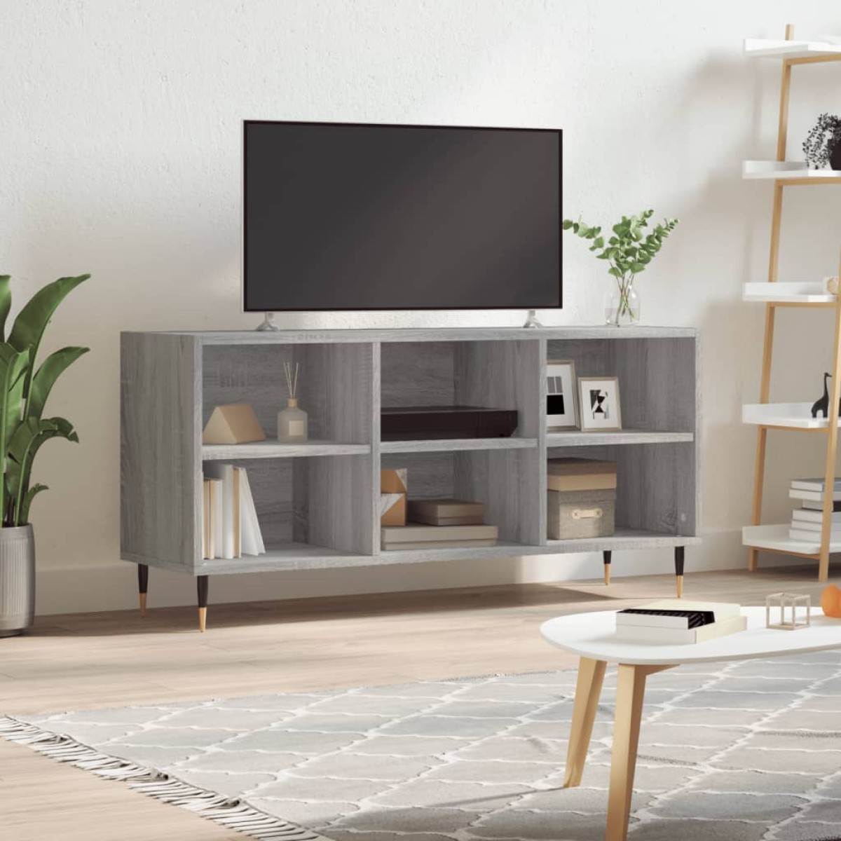 vidaXL Έπιπλο Τηλεόρασης Γκρι Sonoma 103,5x30x50 εκ Επεξεργασμένο Ξύλο