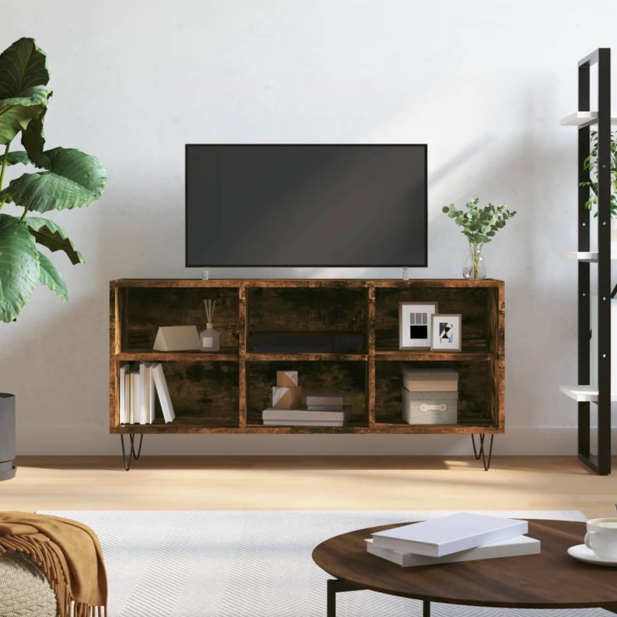 vidaXL Έπιπλο Τηλεόρασης Καπνιστή Δρυς 103,5x30x50 εκ. Επεξεργ. Ξύλο