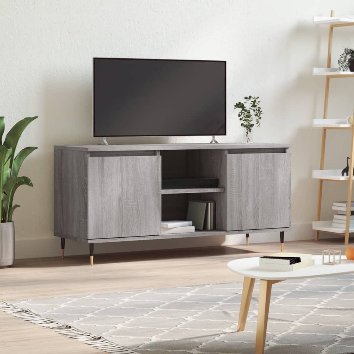 vidaXL Έπιπλο Τηλεόρασης Γκρι Sonoma 104 x 35 x 50 εκ. Επεξεργ. Ξύλο