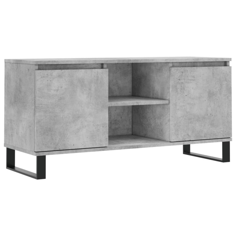 vidaXL Έπιπλο Τηλεόρασης Γκρι Σκυροδ. 104 x 35 x 50 εκ. Επεξεργ. Ξύλο