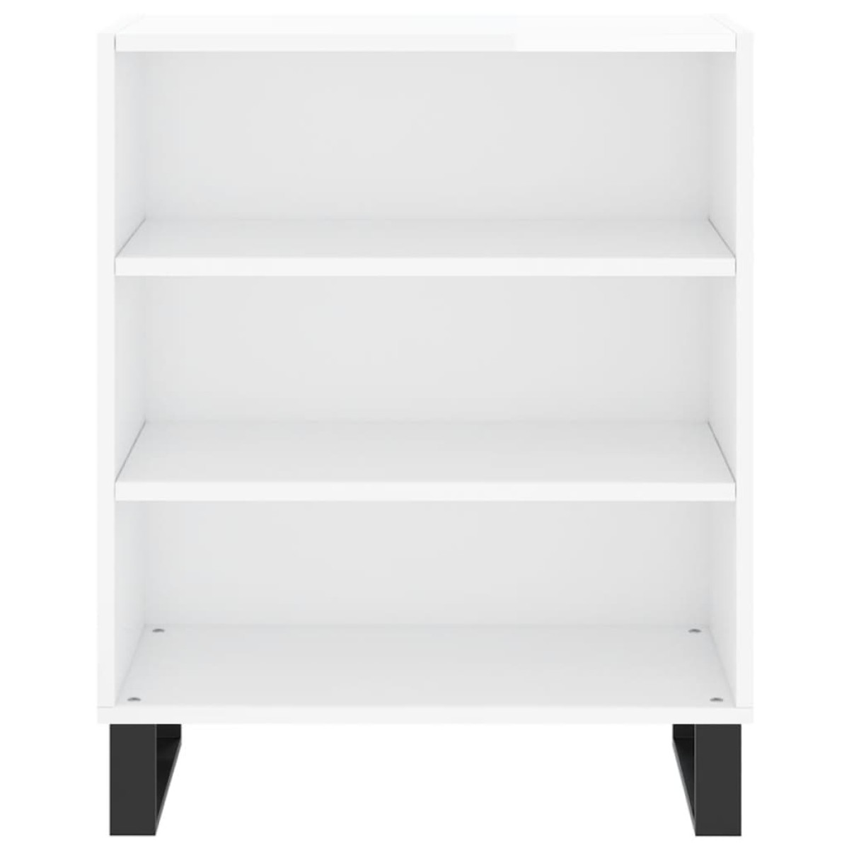 vidaXL Ραφιέρα Γυαλιστερή Λευκή 57 x 35 x 70 εκ. από Επεξεργ. Ξύλο