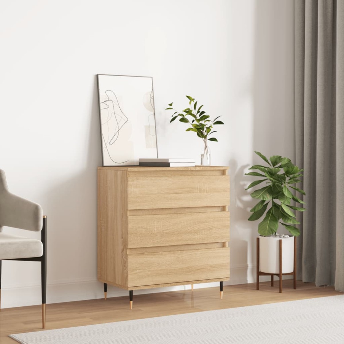 vidaXL Συρταριέρα Sonoma Δρυς 60x35x70 εκ. Επεξεργασμένο Ξύλο