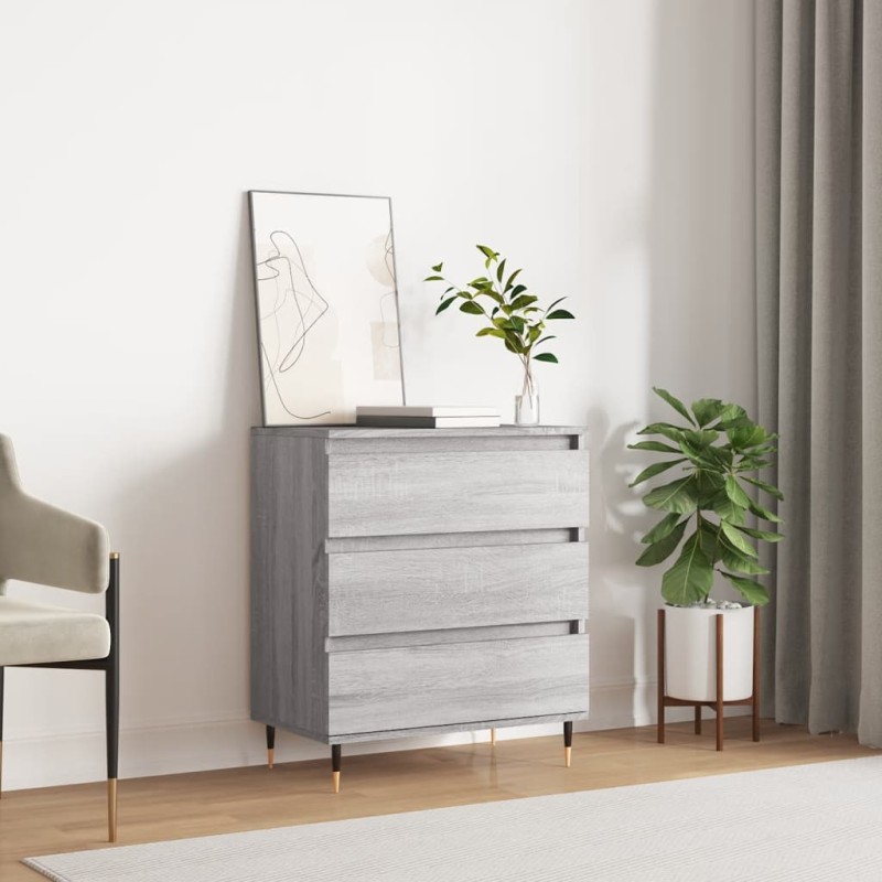 vidaXL Ντουλάπι Γκρι Sonoma 60x35x70 εκ. από Επεξεργασμένο Ξύλο