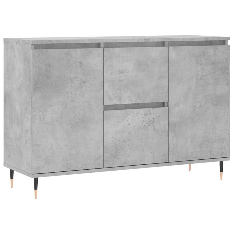 vidaXL Μπουφές Γκρι Σκυροδέματος 101,5x35x70 εκ. από Επεξεργασμένο Ξύλο