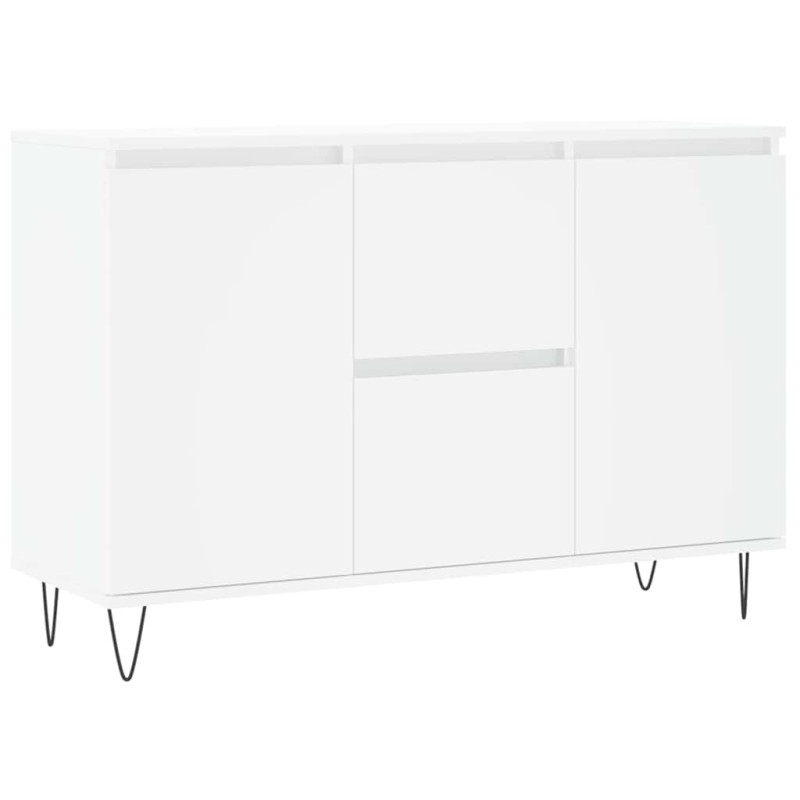 vidaXL Μπουφές Λευκός 101,5 x 35 x 70 εκ. από Επεξεργασμένο Ξύλο