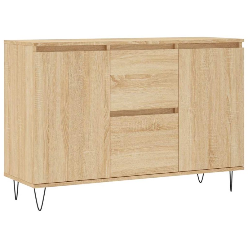 vidaXL Μπουφές Sonoma Δρυς 101,5 x 35 x 70 εκ. από Επεξεργασμένο Ξύλο
