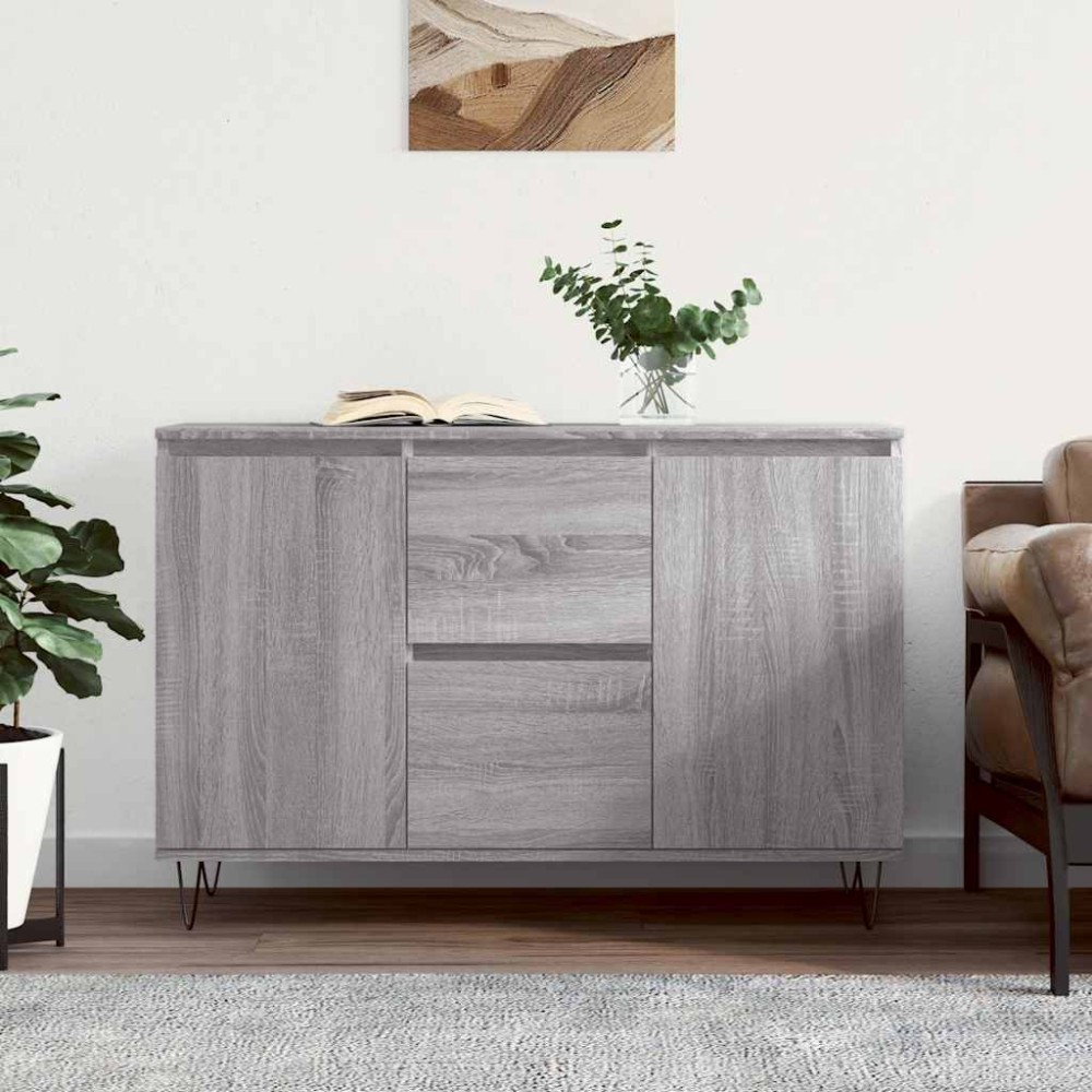vidaXL Μπουφές Γκρι Sonoma 101,5 x 35 x 70 εκ. από Επεξεργασμένο Ξύλο