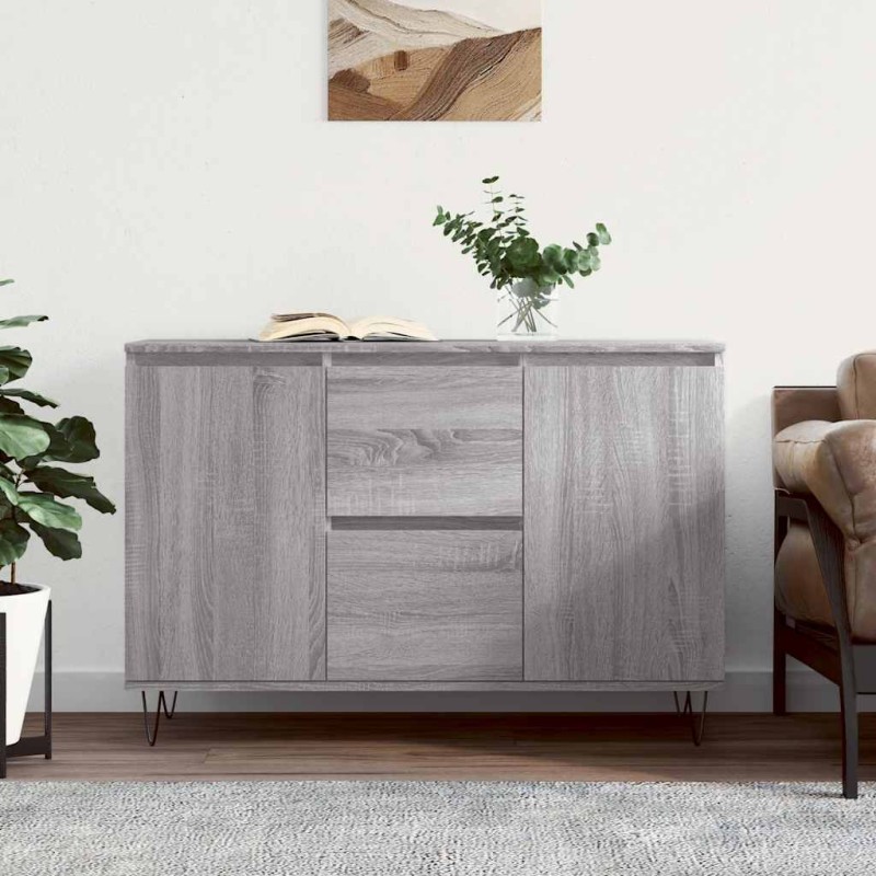vidaXL Μπουφές Γκρι Sonoma 101,5 x 35 x 70 εκ. από Επεξεργασμένο Ξύλο