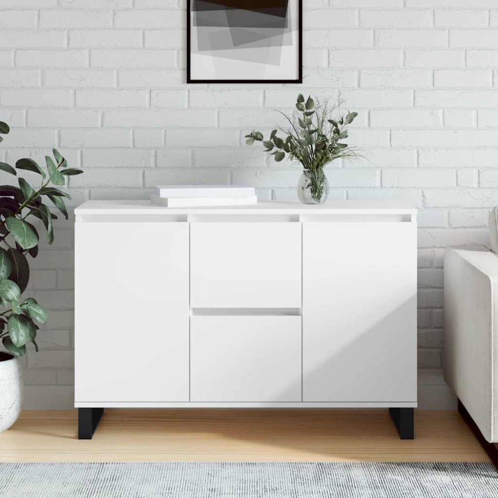 vidaXL Μπουφές Λευκός 101,5 x 35 x 70 εκ. από Επεξεργασμένο Ξύλο