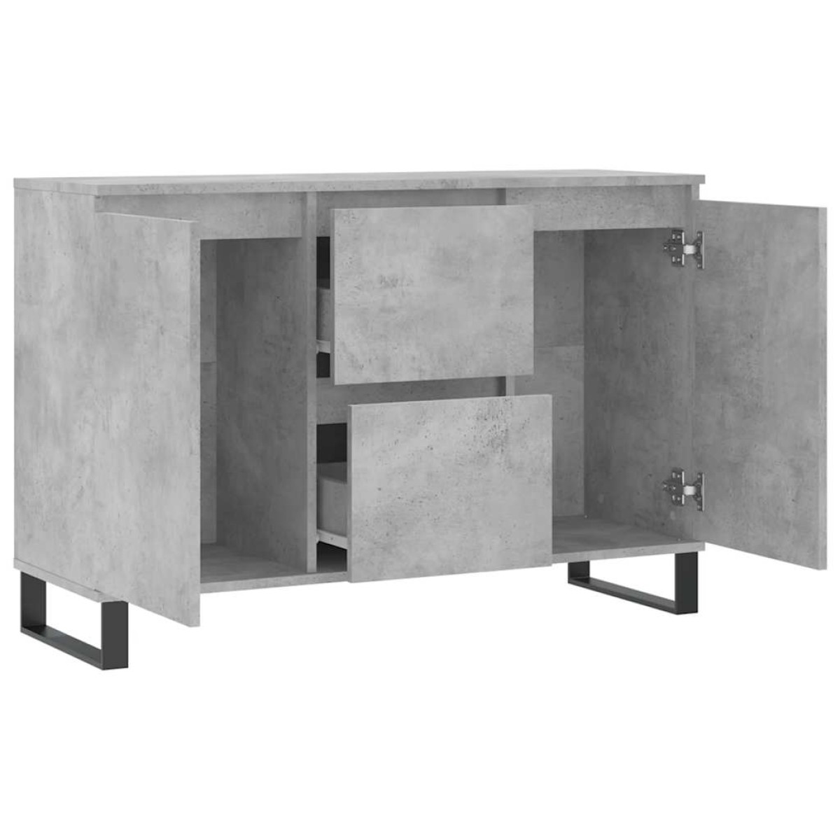 vidaXL Μπουφές Γκρι Σκυροδέματος 104x35x70 εκ. από Επεξεργασμένο Ξύλο