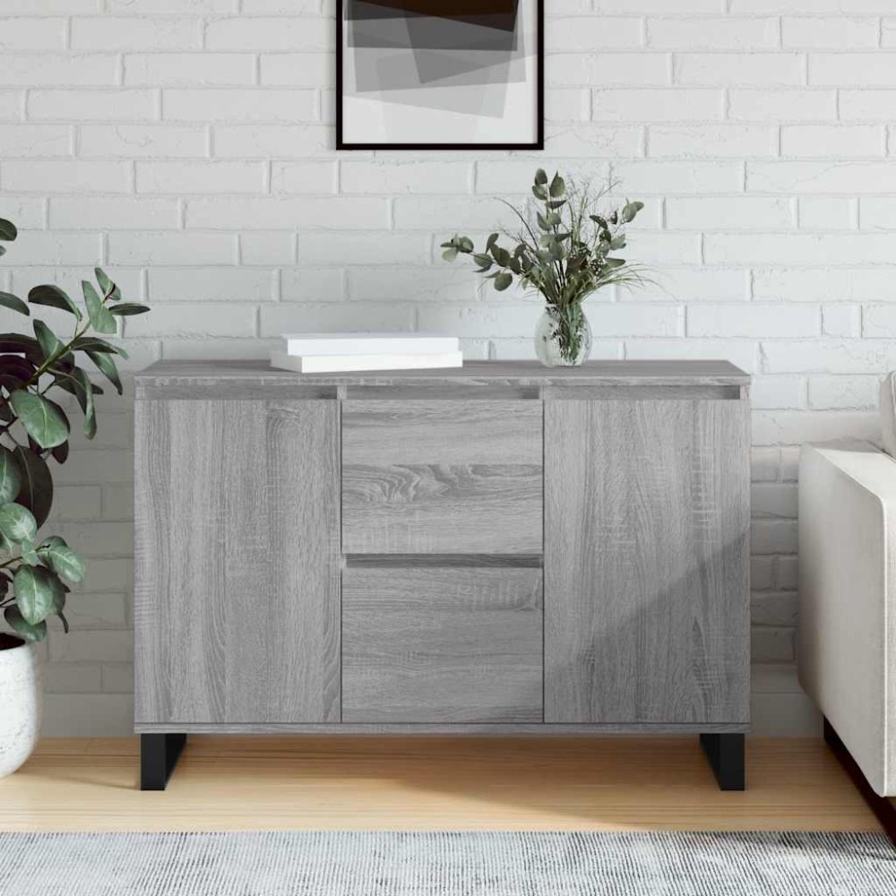 vidaXL Μπουφές Γκρι Sonoma 101,5 x 35 x 70 εκ. από Επεξεργασμένο Ξύλο