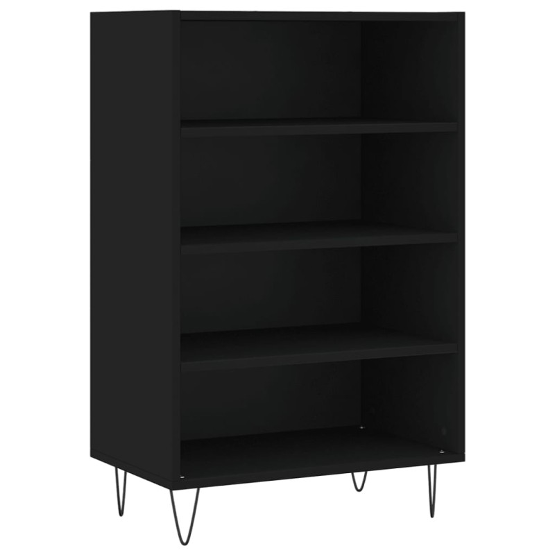 vidaXL Ραφιέρα Μαύρη 57 x 35 x 90 από Επεξεργασμένο Ξύλο