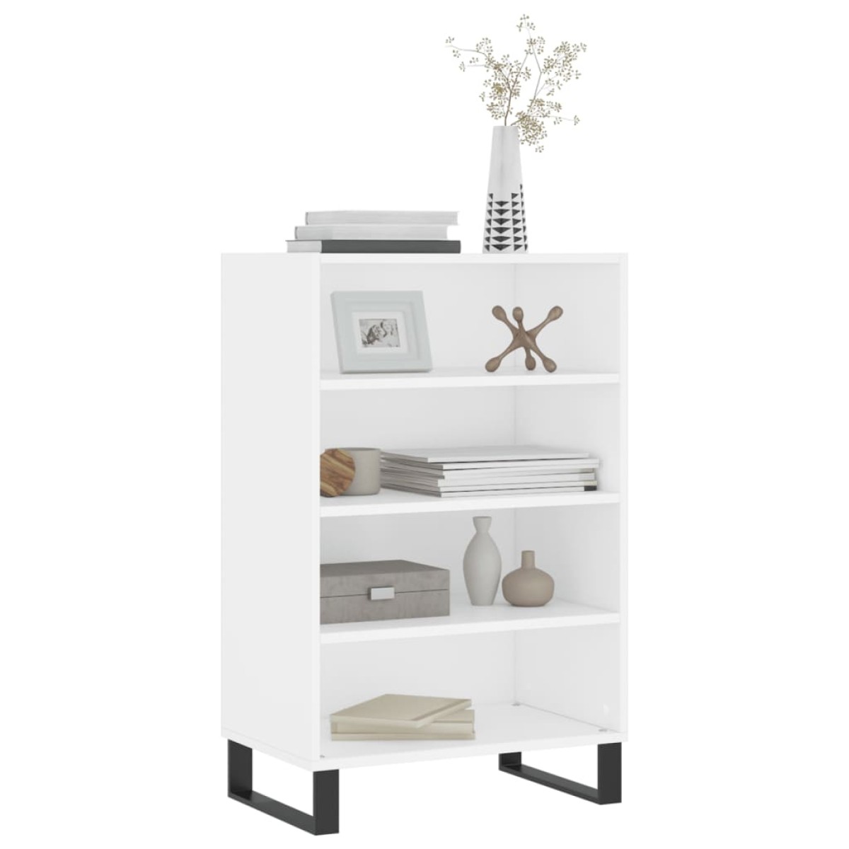 vidaXL Ραφιέρα Λευκή 57 x 35 x 90 από Επεξεργασμένο Ξύλο