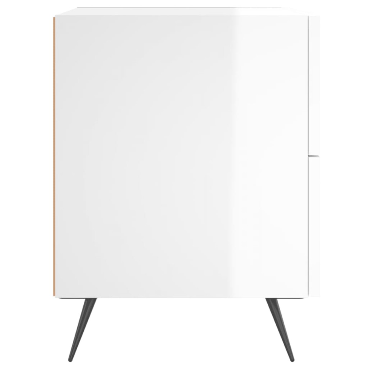 vidaXL Κομοδίνο Γυαλιστερό Λευκό 40 x 35 x 47,5 εκ. Επεξεργασμένο Ξύλο