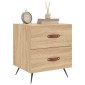 vidaXL Κομοδίνα 2 τεμ. Sonoma Δρυς 40 x 35 x 47,5 εκ. Επεξεργ. Ξύλο
