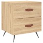 vidaXL Κομοδίνα 2 τεμ. Sonoma Δρυς 40 x 35 x 47,5 εκ. Επεξεργ. Ξύλο