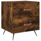 vidaXL Κομοδίνα 2 τεμ. Καπνιστή Δρυς 40 x 35 x 47,5 εκ. Επεξεργ. Ξύλο