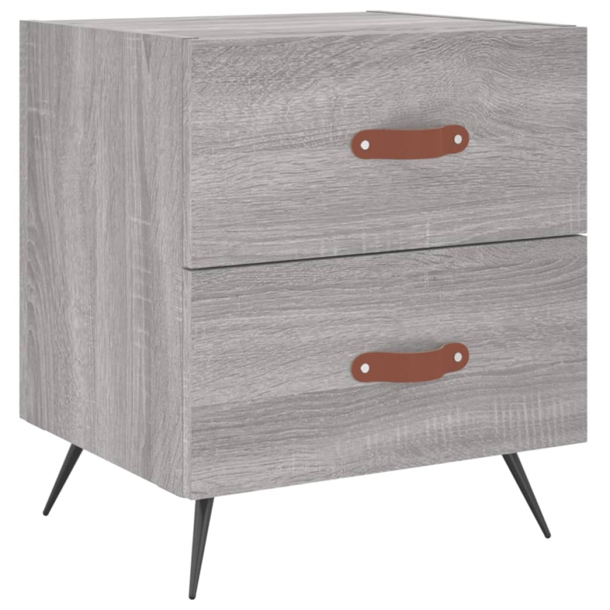 vidaXL Κομοδίνα 2 τεμ. Γκρι Sonoma 40 x 35 x 47,5 εκ. Επεξεργ. Ξύλο
