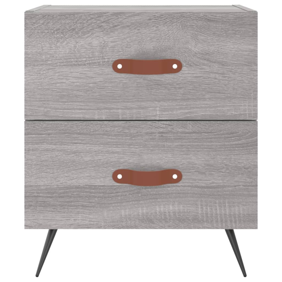 vidaXL Κομοδίνα 2 τεμ. Γκρι Sonoma 40 x 35 x 47,5 εκ. Επεξεργ. Ξύλο