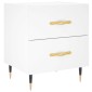 vidaXL Κομοδίνο Λευκό 40 x 35 x 47,5 εκ. από Επεξεργασμένο Ξύλο